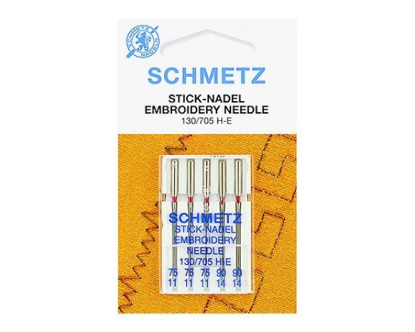 Иглы Schmetz для вышивания №75-90 5 шт. 130/705H-E