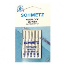 Иглы Schmetz для оверлока стрейч № 80-90 5 шт. ELx705 SUK CF