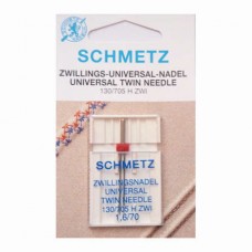Иглы Schmetz двойные универсальные № 70/1.6 1 шт. 130/705H-ZWI