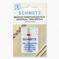 Иглы Schmetz двойные универсальные № 80/2 1 шт. 130/705H-ZWI