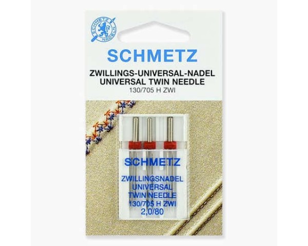 Иглы Schmetz двойные универсальные № 80/2 3 шт. 130/705H-ZWI
