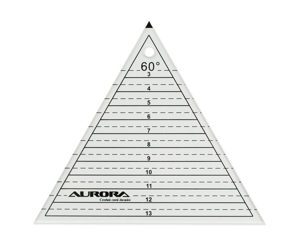 Линейка Aurora "треугольник" 60 градусов AU-60