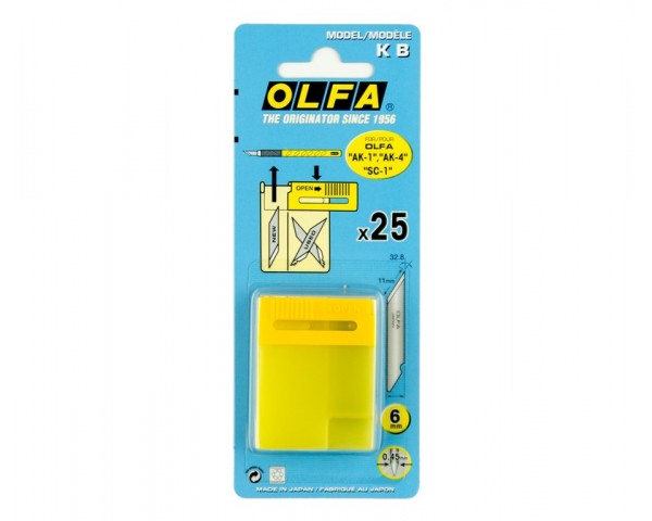 Лезвие OLFA сменное перо 6 мм 25 шт KB