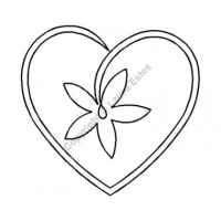 Трафарет для пэчворка Star Flower Heart